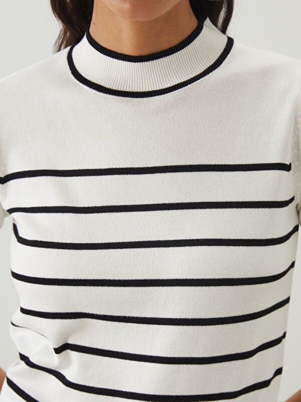 Moudda LC Waikiki - Pull en tricot Femme Rayures noires - Tunisie 3