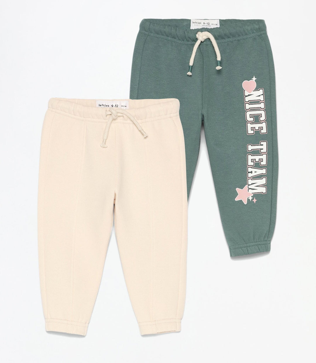 Moudda Lefties - Pack 2 Pantalons Sweat - Uni + Imprimé Bébé - Tunisie 2