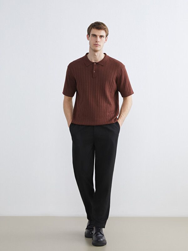 Moudda LC Waikiki - Pull manches courtes en tricot pour Homme couleur Marron - Tunisie 2