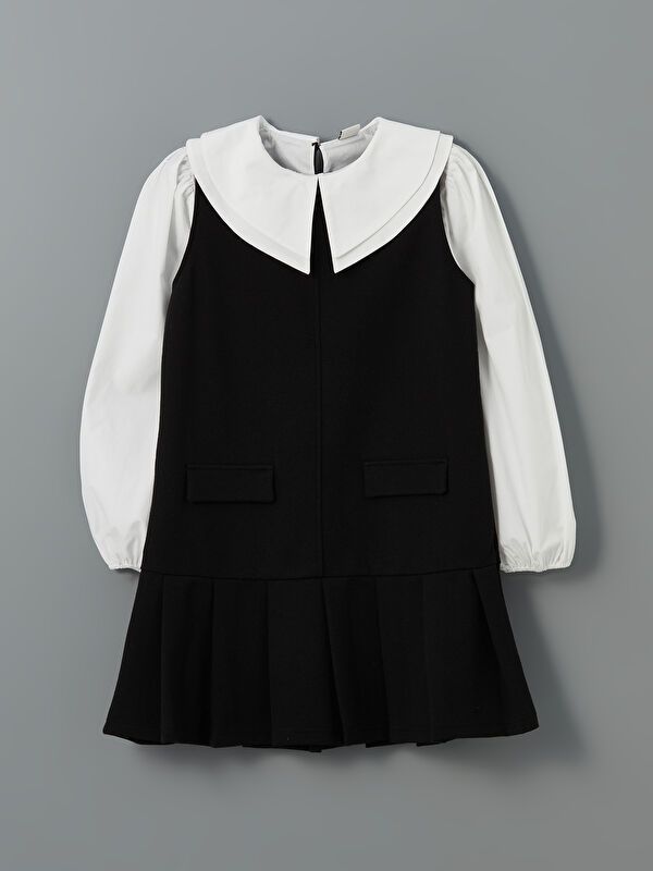 Moudda LC Waikiki - Robe en jersey manches longues Fille Noir - Tunisie 1