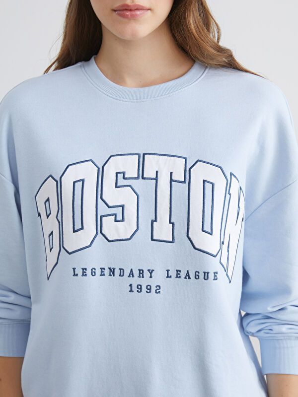 Moudda LC Waikiki - Sweatshirt en jersey Femme Bleu pâté - Tunisie 3