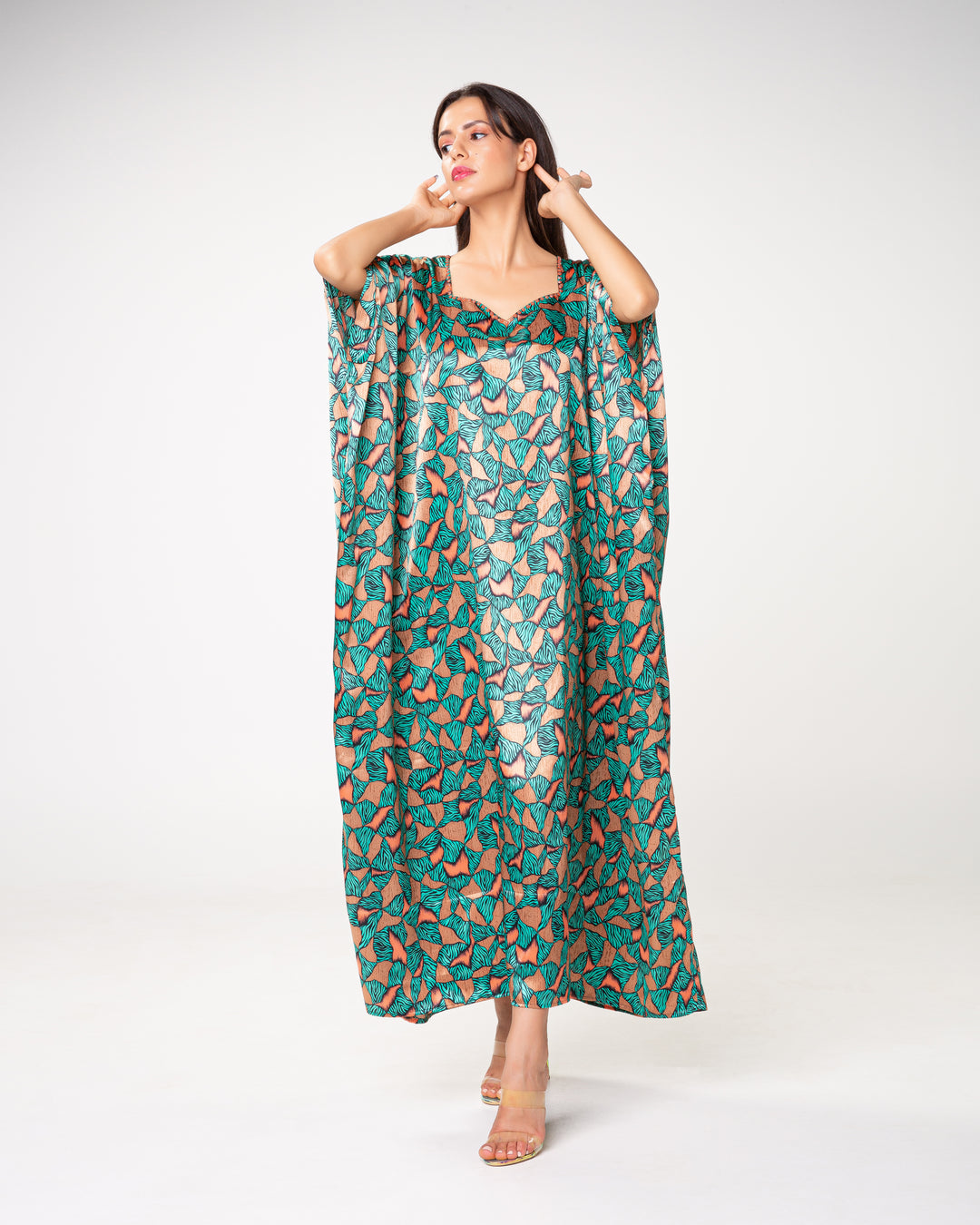 Caftan jardin lumineux vert