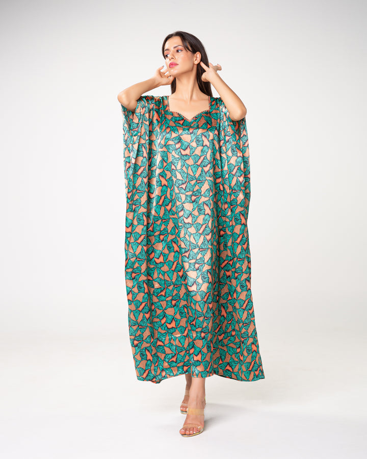 Caftan jardin lumineux vert