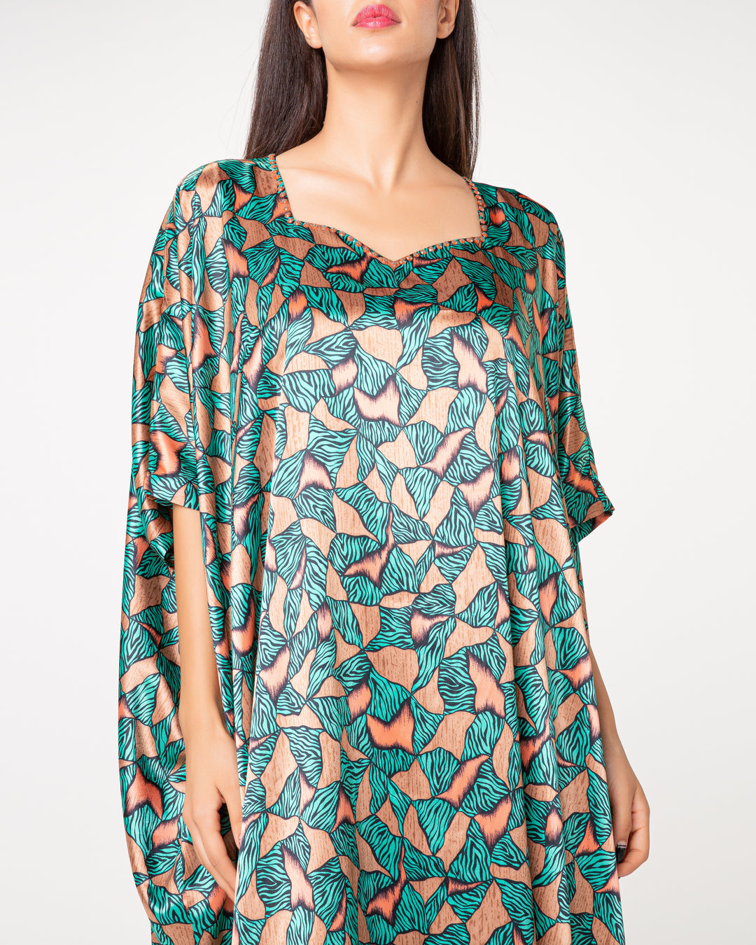 Caftan jardin lumineux vert