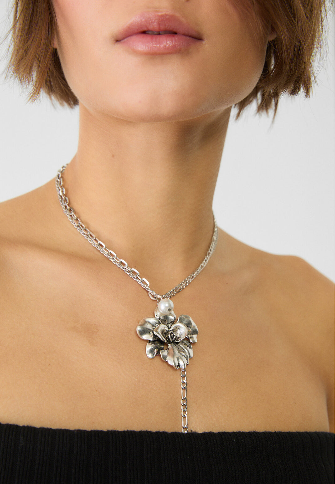 Collier - Charm Fleur & Perle - Tunisie3