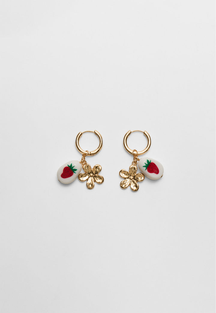 Boucle d'oreille - Charm Fraise & Fleur - Tunisie2