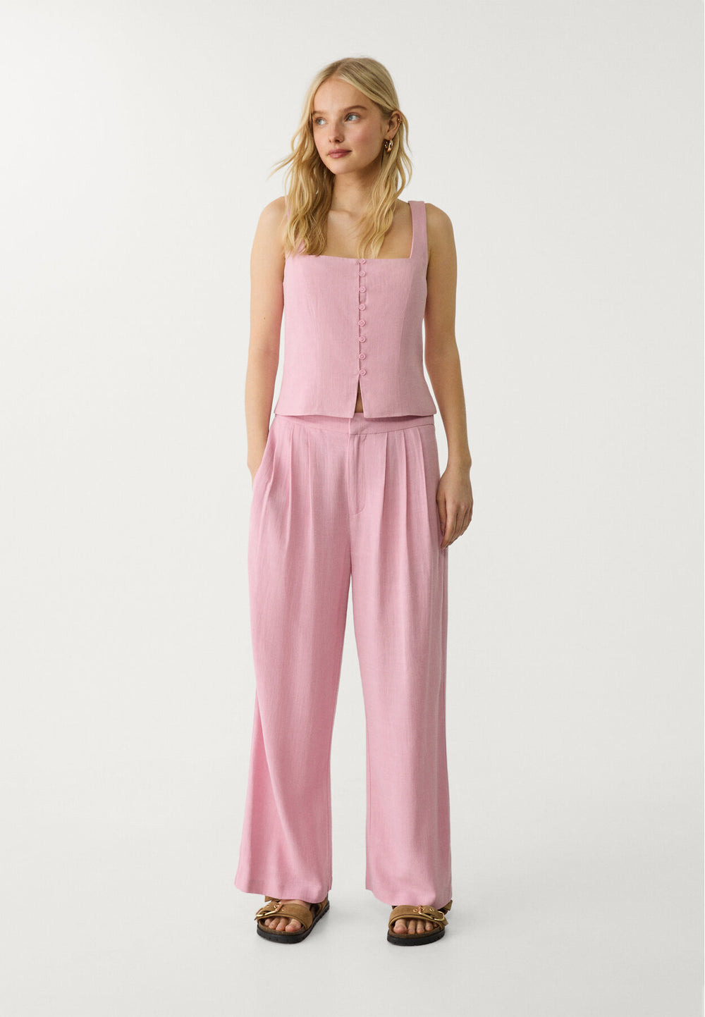 Pantalon Culotte Rustique - Pinces - Tunisie2