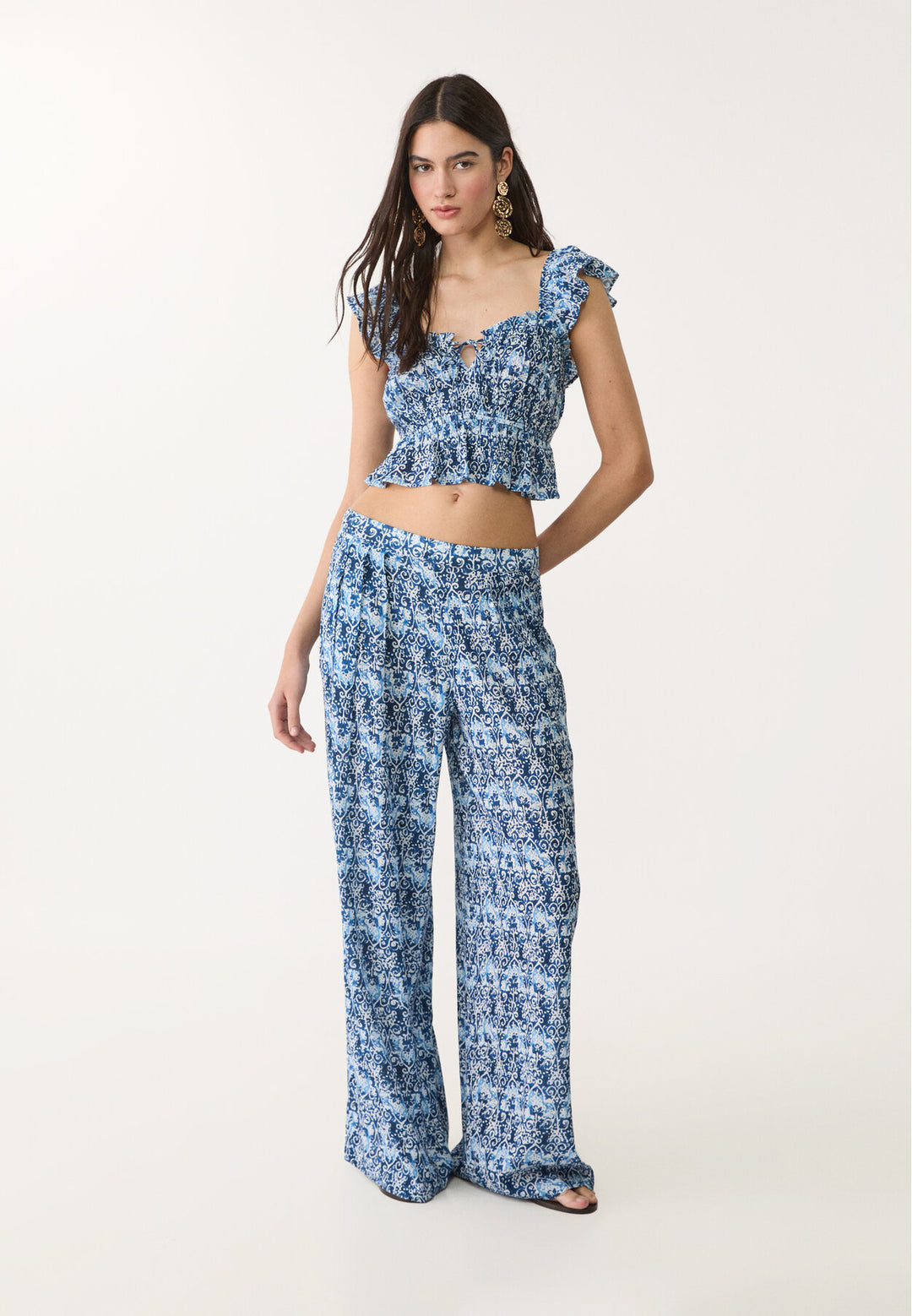 Pantalon Palazo - Bambula Imprimé - Tunisie2