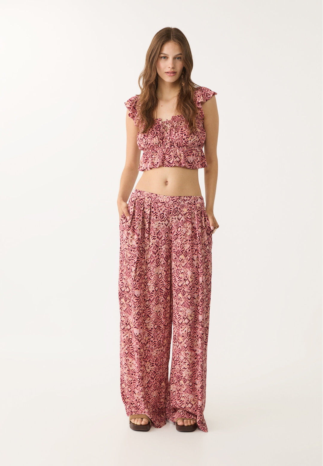 Pantalon Palazo - Bambula Imprimé - Tunisie2