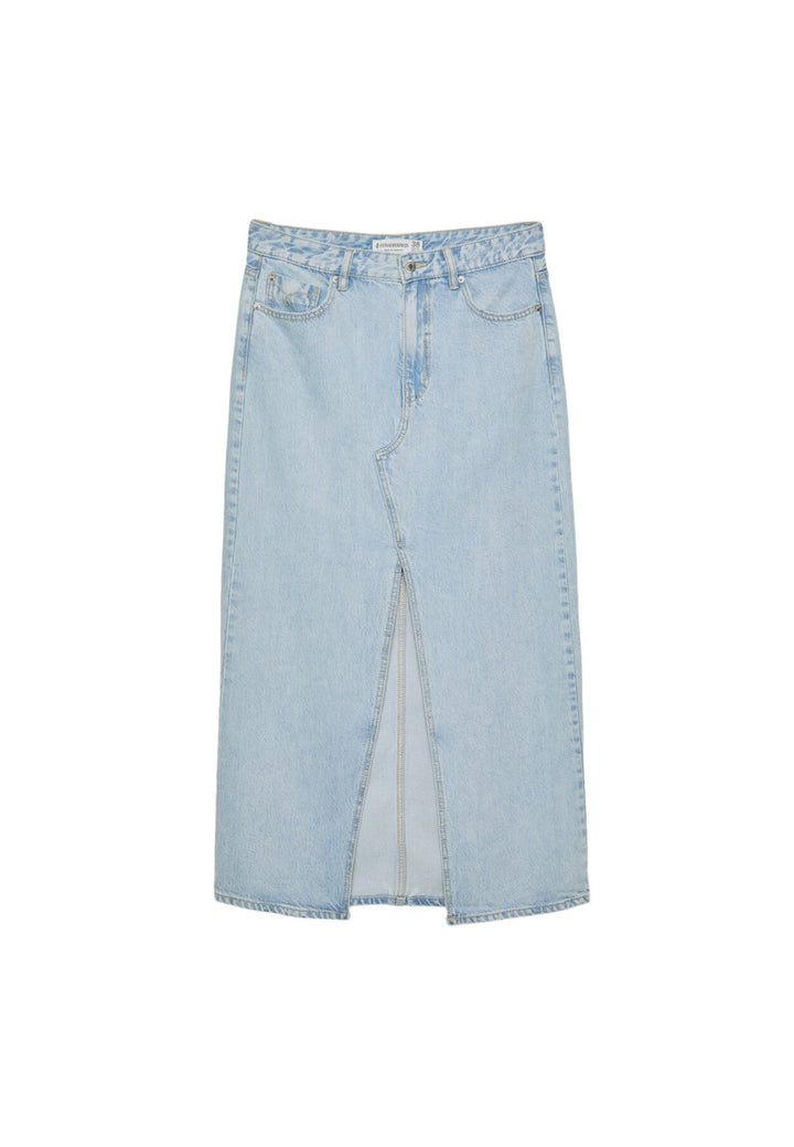 Jupe Midi Fluide - Denim - Tunisie1