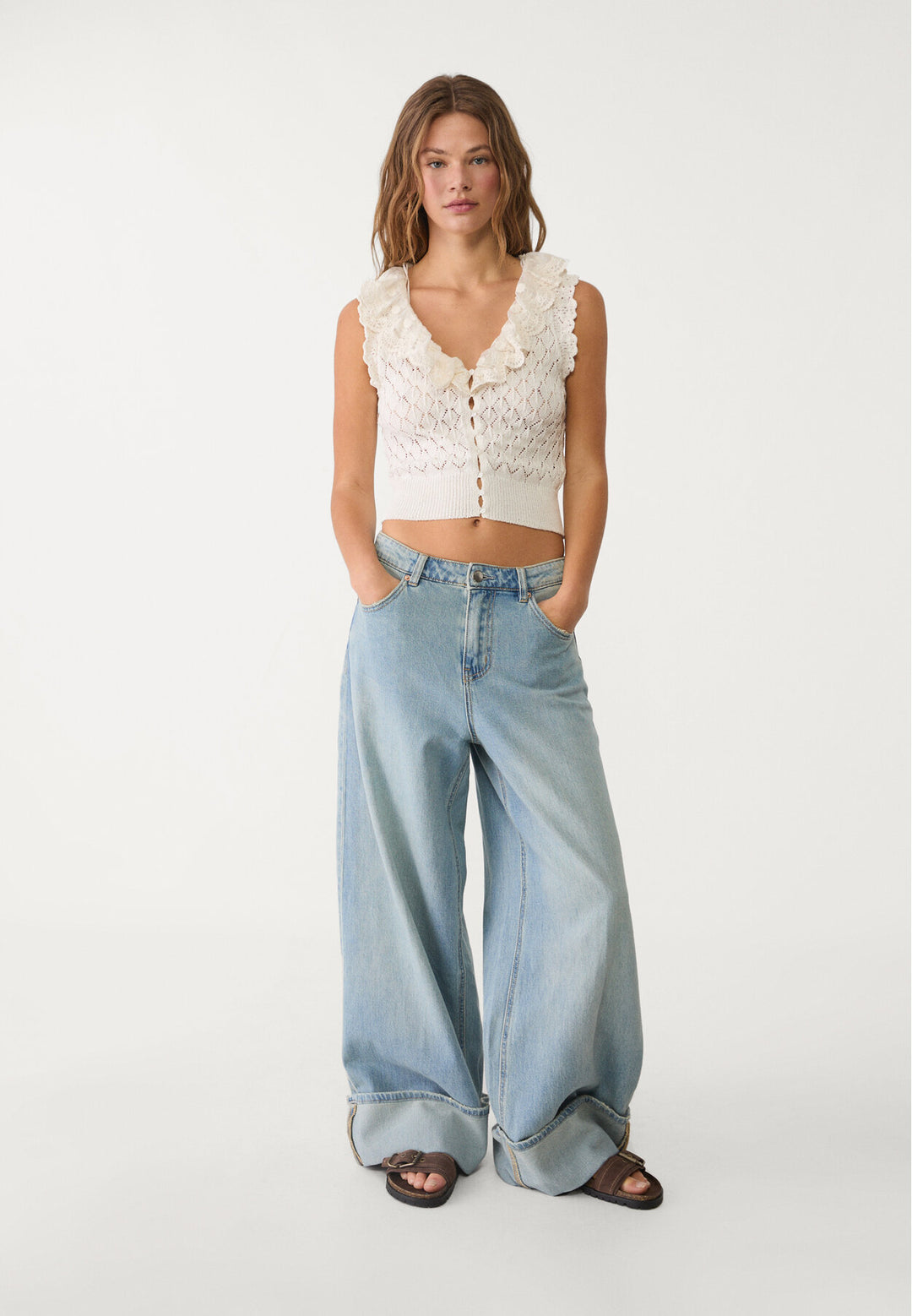Top Maille - Volant Dentelle - Tunisie3
