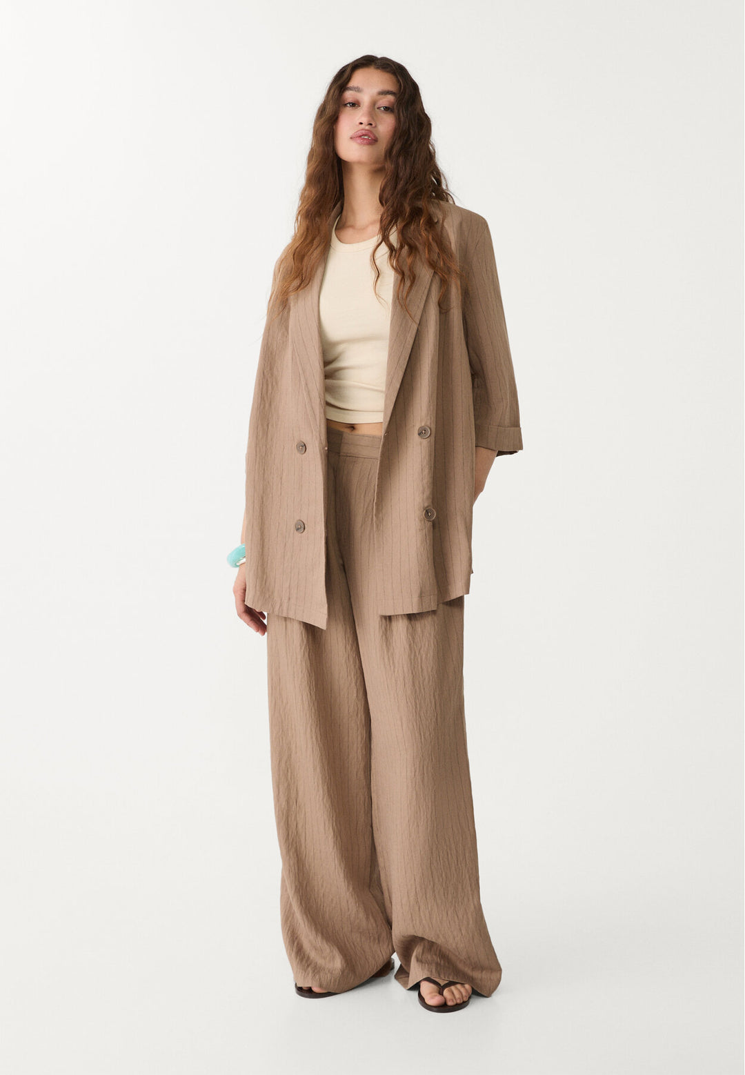 Veste Rustique Kimono - Rayures - Tunisie2