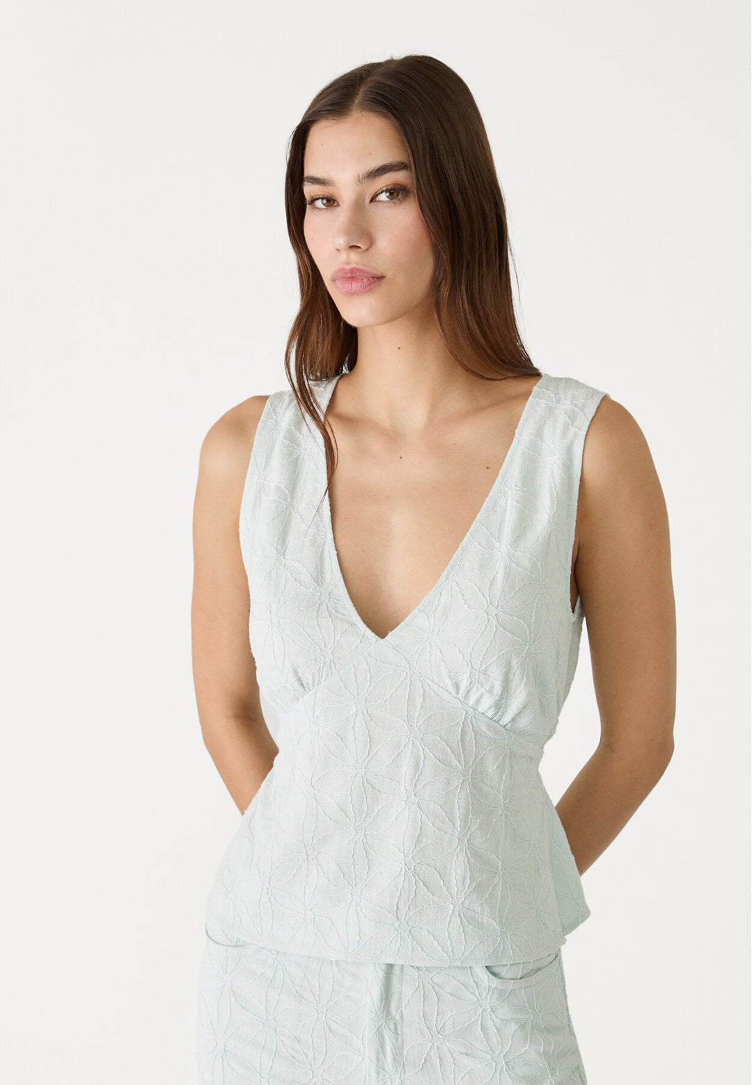 Top Sans Manches - Broderie & Bande Cintrée - Tunisie3