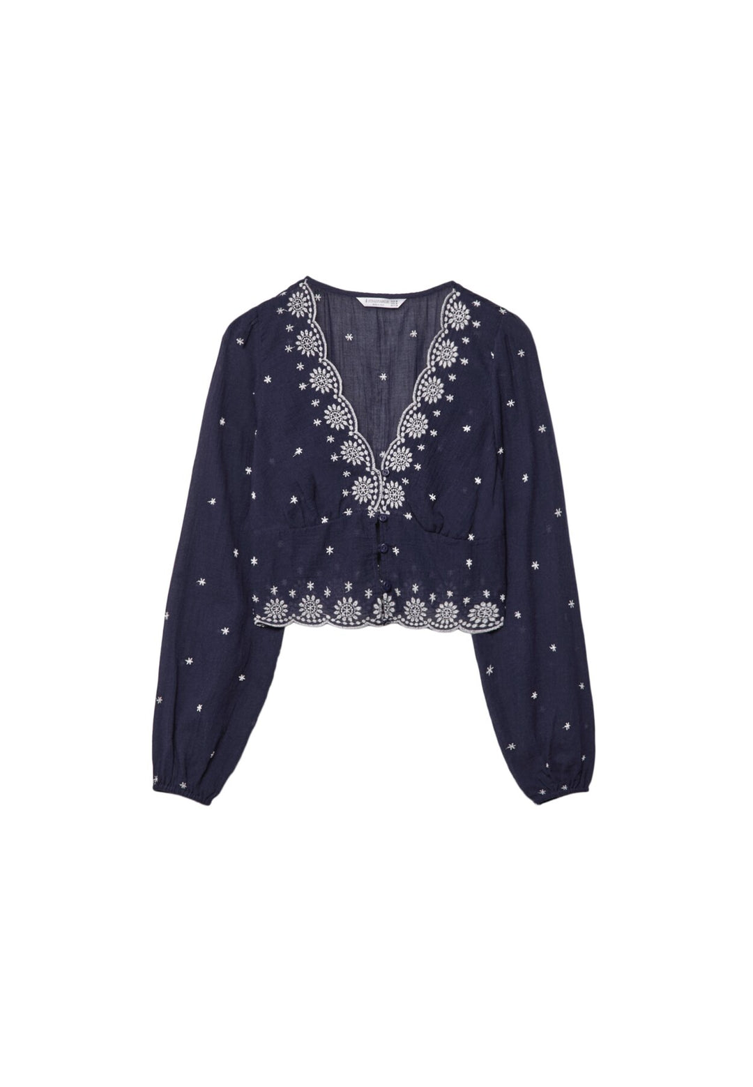 Blouse Brodée Boho - Contraste - Tunisie1