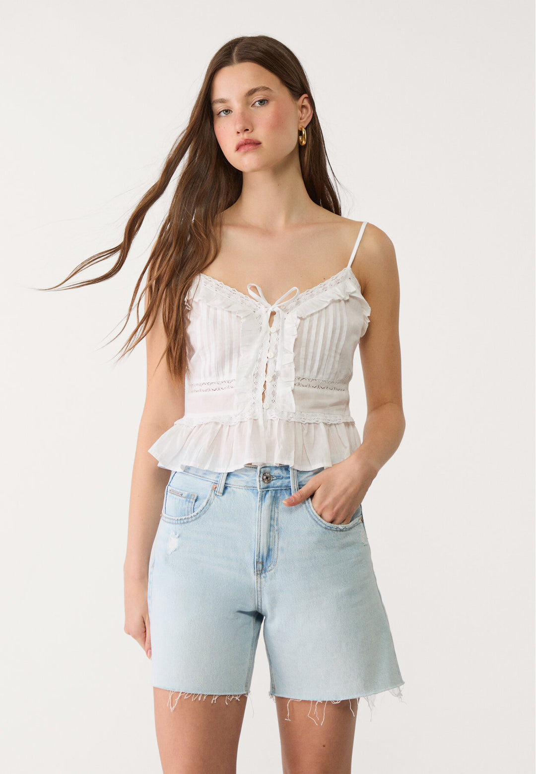 Top Romantique - Bretelles Lacets - Tunisie3