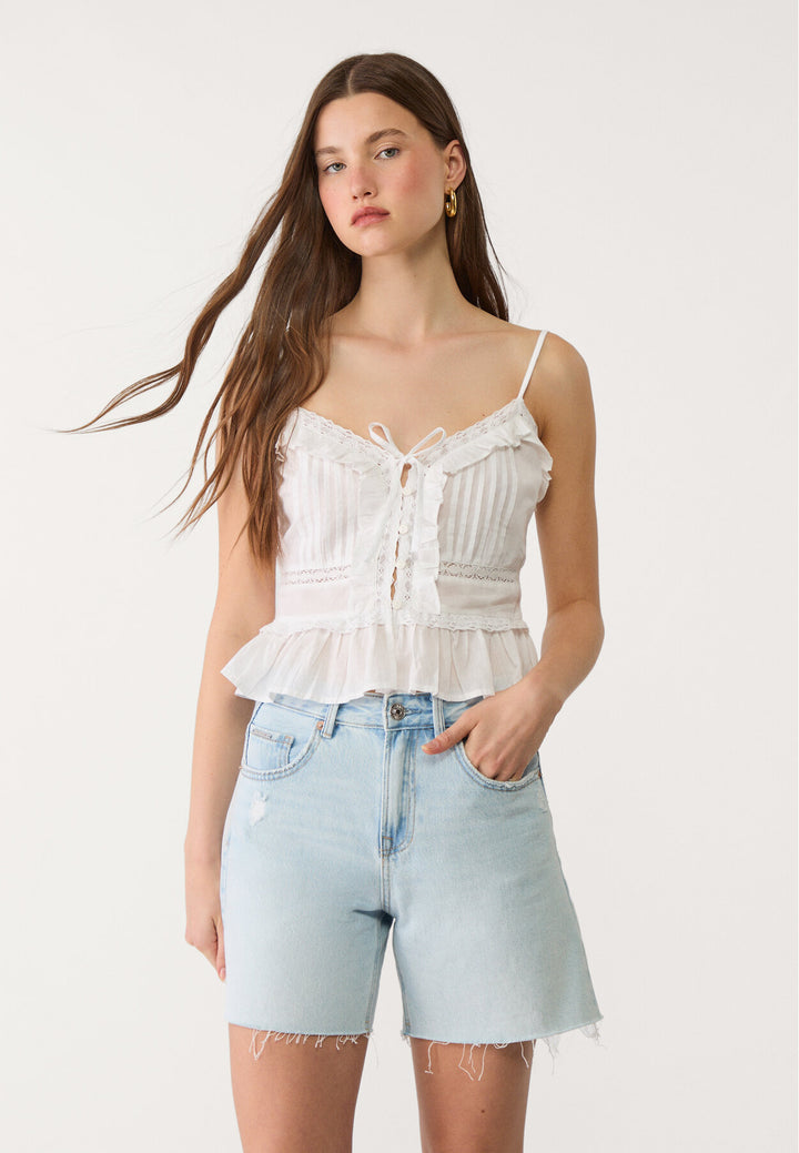 Top Romantique - Bretelles Lacets - Tunisie3