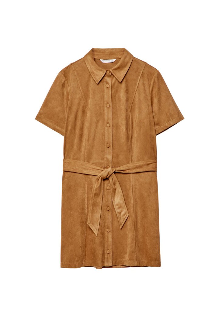 Robe Chemisier Courte - Effet Cuir - Tunisie1