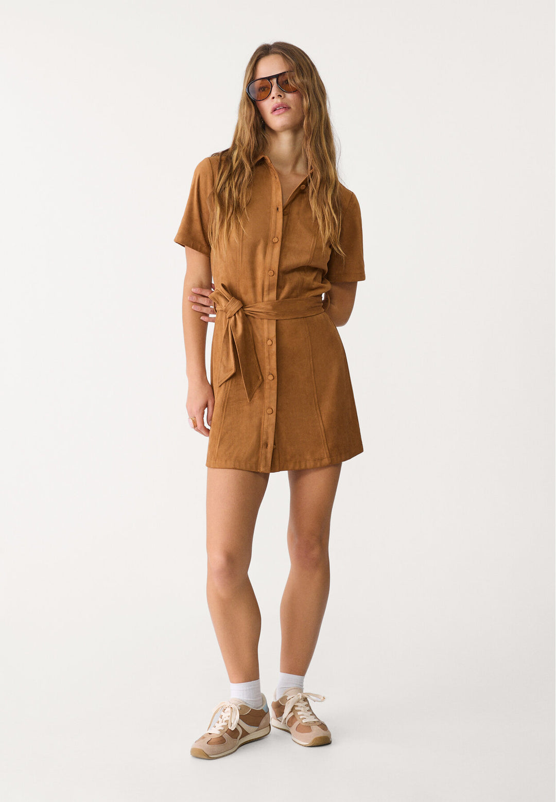 Robe Chemisier Courte - Effet Cuir - Tunisie3
