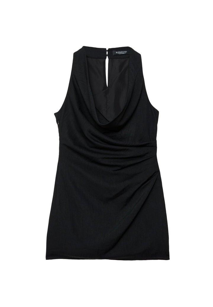 Robe Courte - Encolure Drapée - Tunisie1