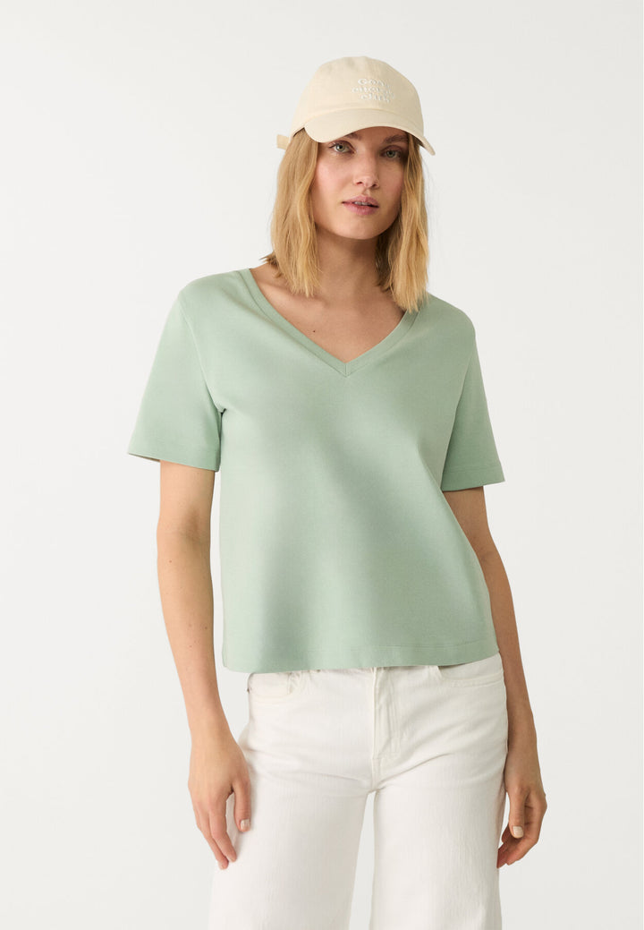 T-Shirt Basic Regular - Col V Premium - Tunisie2