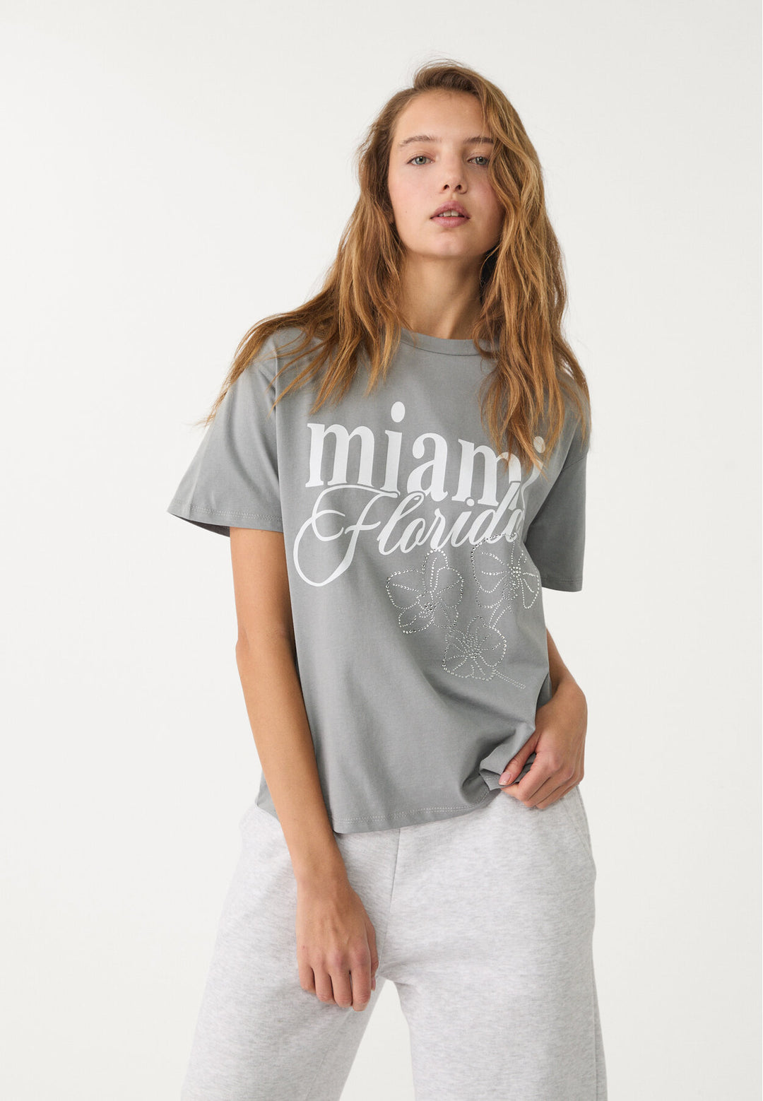 T-Shirt - Imprimé & Strass - Tunisie2