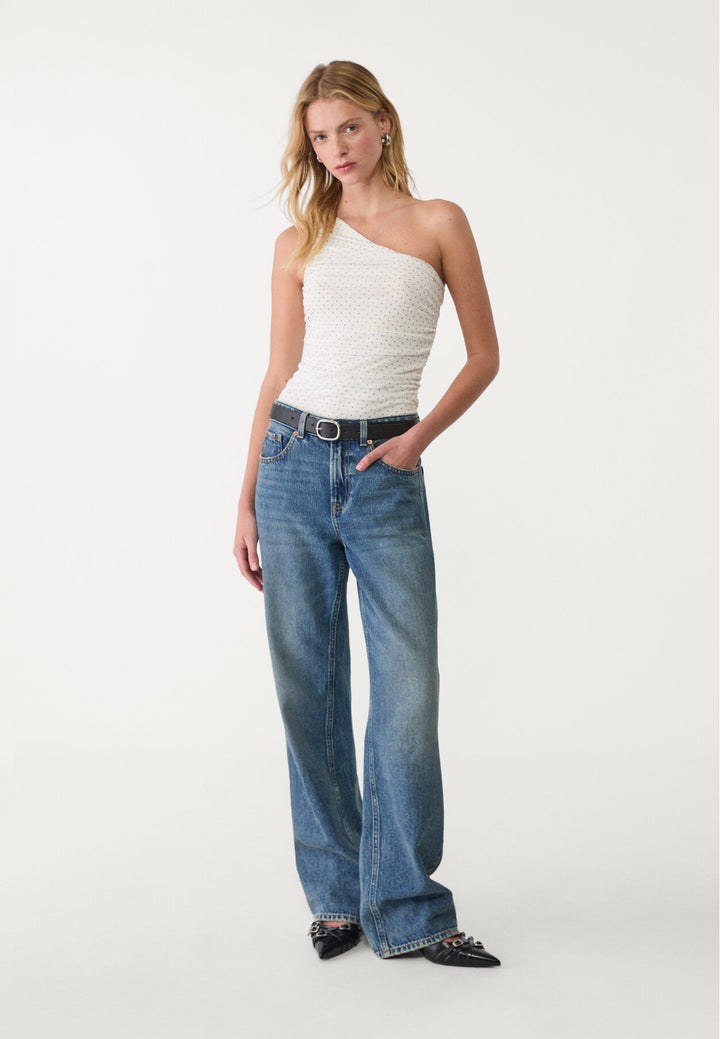 Body Tulle Imprimé - Drapé Asymétrique - Tunisie3