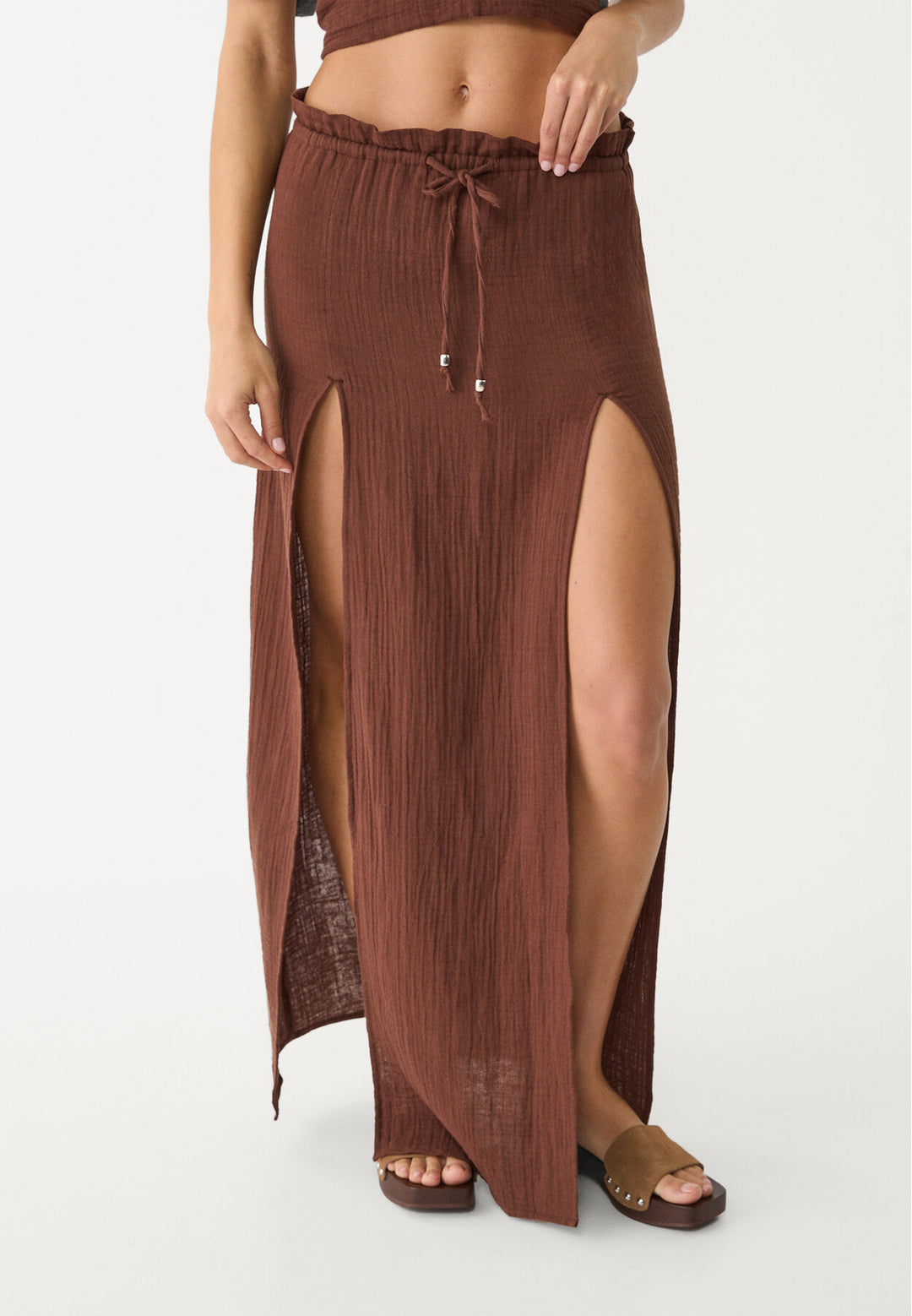 Jupe Midi Mousseline - Fentes - Tunisie3