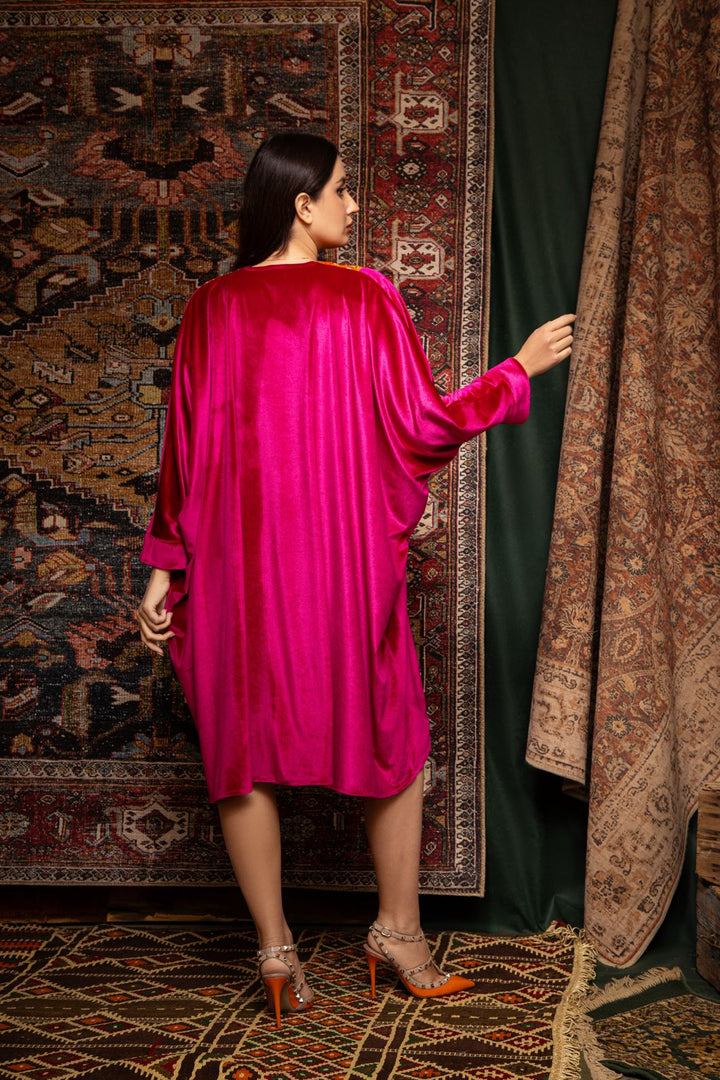 Mini caftan Azarine Fushia