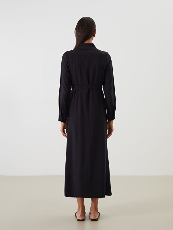 Moudda LC Waikiki - Robe tissée manches longues Femme Noir - Tunisie 4