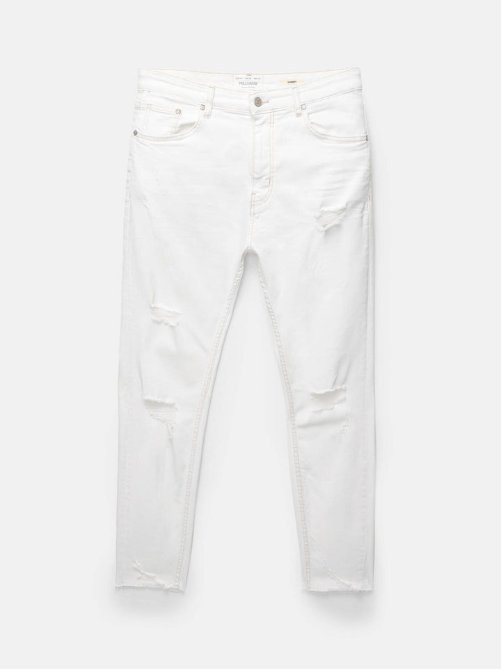 Moudda PULL & BEAR - Pantalon Denim Carrot - Effet Déchiré - Tunisie 4