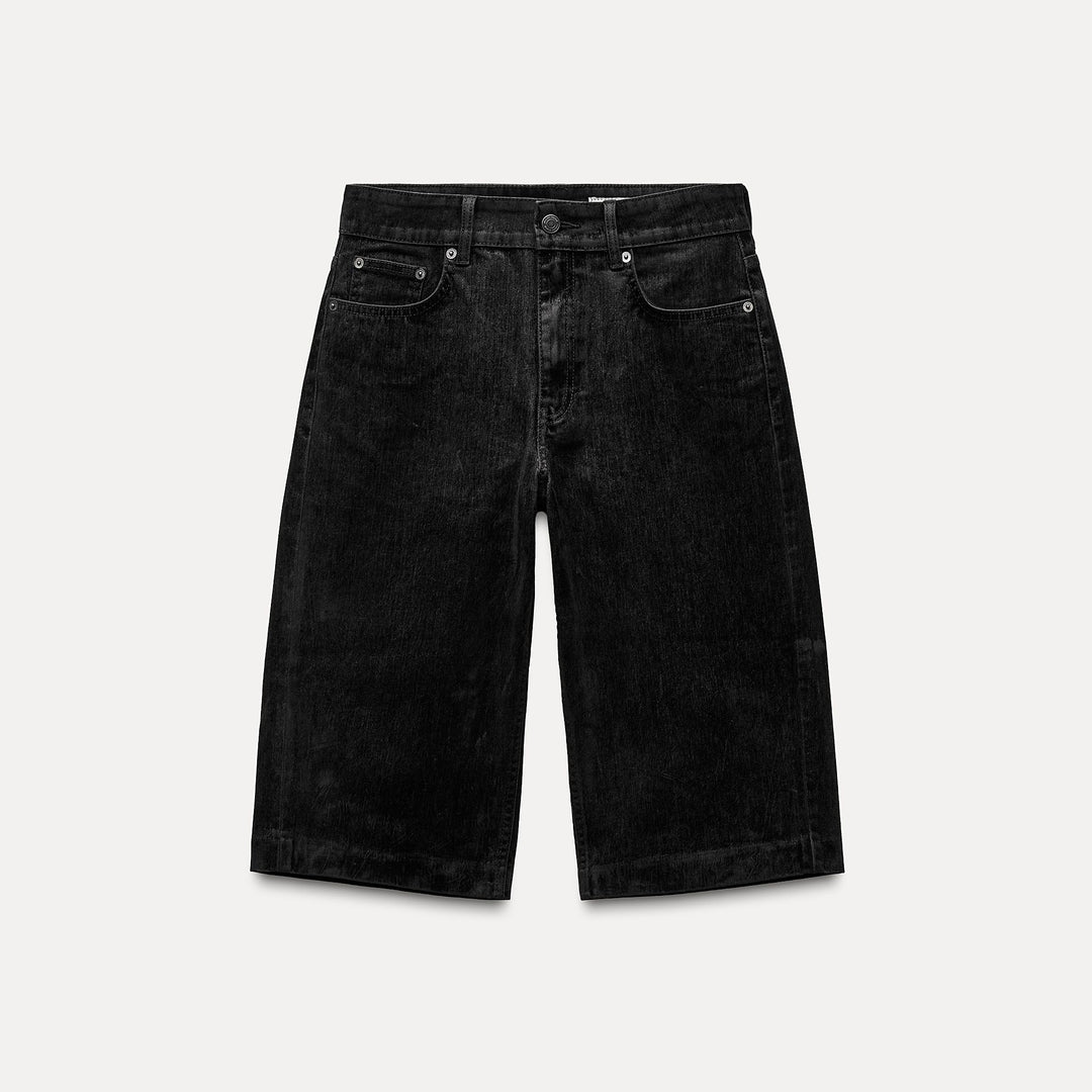 Moudda ZARA - Short jean noir flocké - Tunisie 2