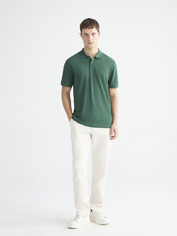 Moudda LC Waikiki - T-shirt col polo basique manches courtes en jersey pour Homme - Tunisie 2