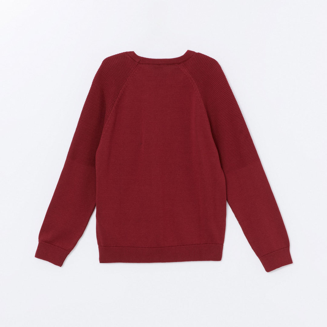 Moudda LC Waikiki - Pull en tricot Garçon Bordeaux - Tunisie 3