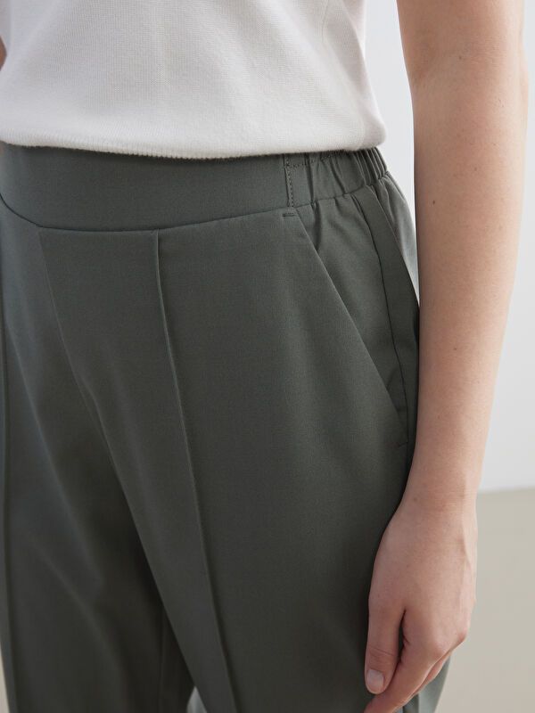 Moudda LC Waikiki - Pantalon tissé moyen Femme Kaki - Tunisie 3