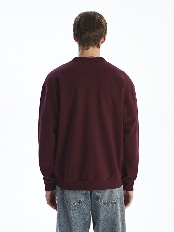 Moudda LC Waikiki - Sweatshirt en jersey Homme Bordeaux - Tunisie 4