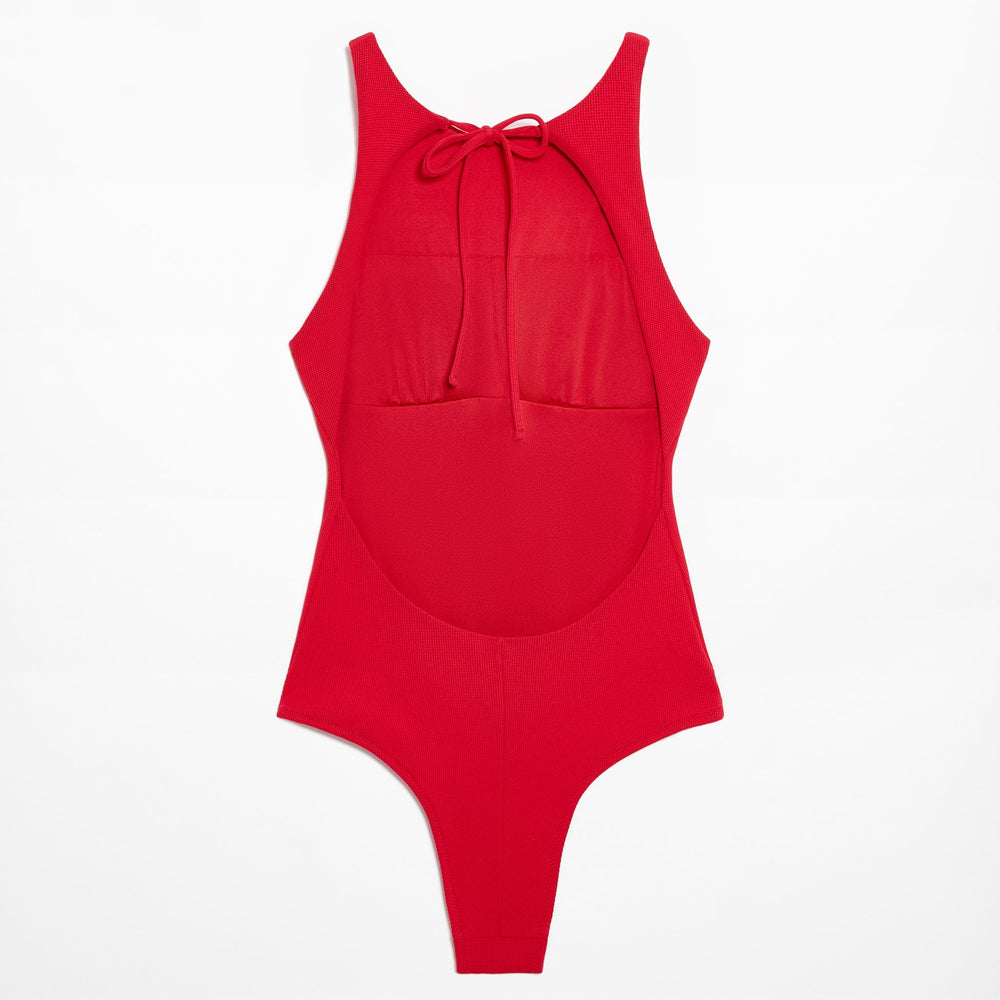 Moudda Oysho - Maillot de Bain Mousse Amovible Halter Capsule Piqué - Tunisie 2