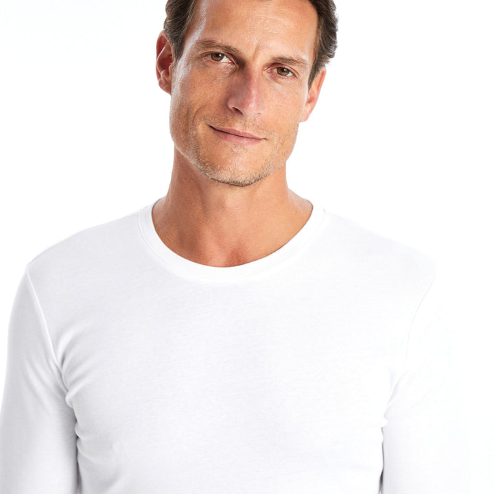 Moudda LC Waikiki - T-shirt jersey manches longues basique Homme Buxe blanc - Tunisie 1