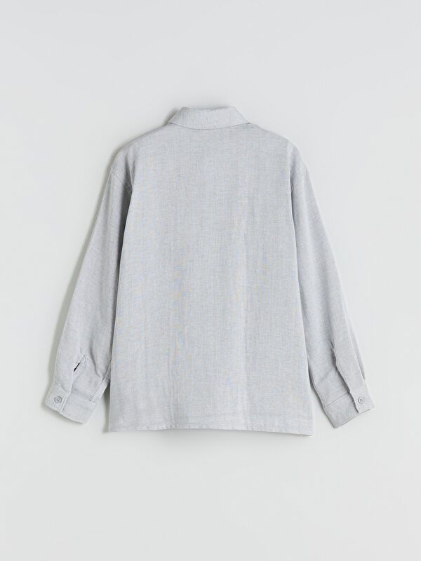 Moudda LC Waikiki - Chemise tissée manches longues Garçon Gris - Tunisie 3