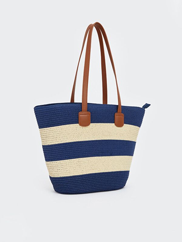 Moudda LC Waikiki - Sac en tissu pour Femme couleur Bleu marine imprimé - Tunisie 2