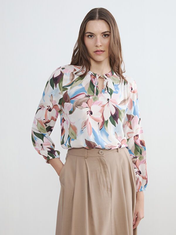 Moudda LC Waikiki - Chemisier (blouse) imprimé manches longues en tissu - Tunisie 5