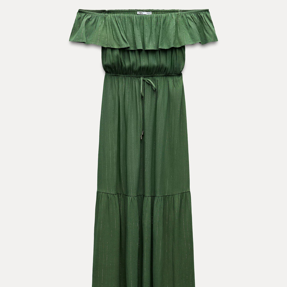Moudda ZARA - Robe longue panneaux rayés lurex - Tunisie 2