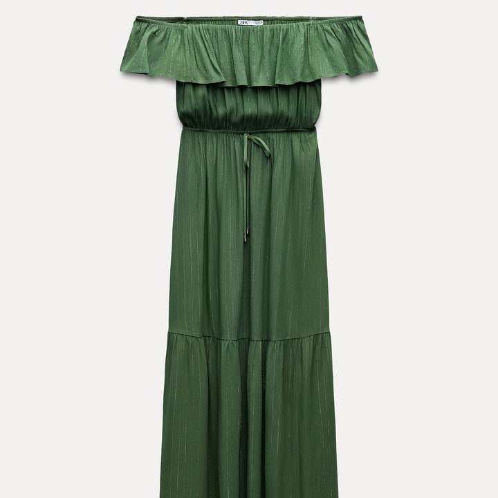 Moudda ZARA - Robe longue panneaux rayés lurex - Tunisie 2