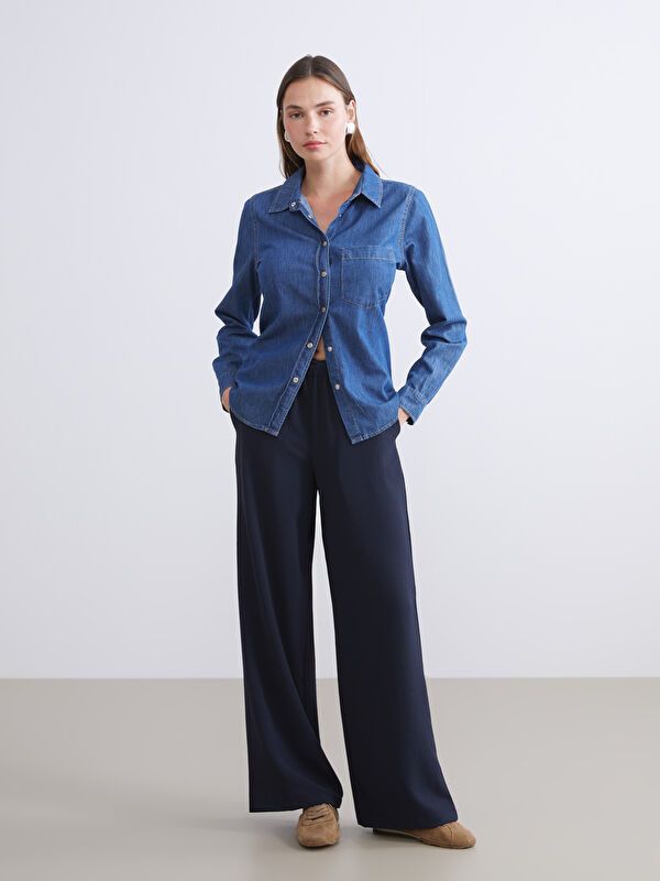 Moudda LC Waikiki - Pantalon tissé fin Femme Marine - Tunisie 1