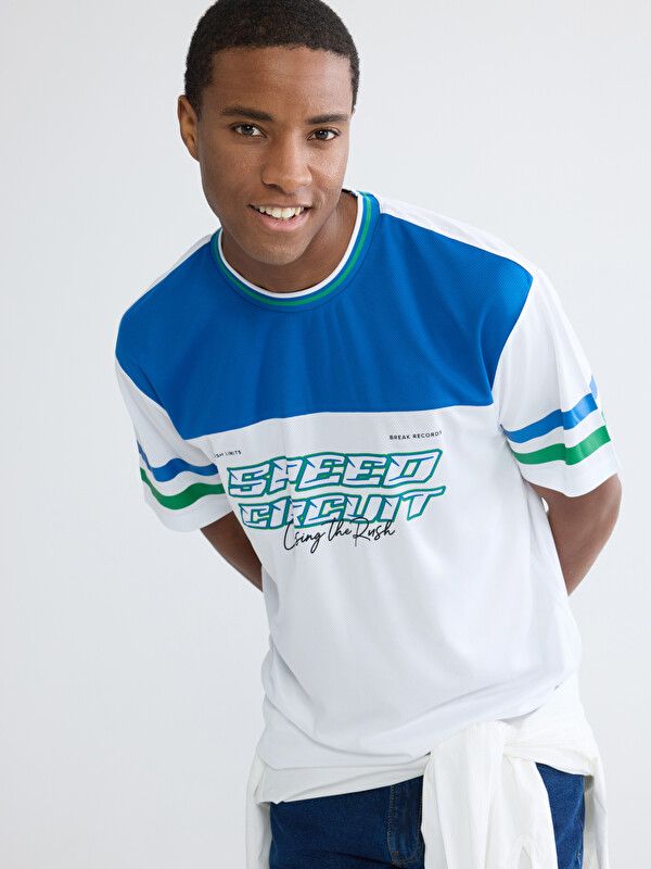 Moudda LC Waikiki - T-shirt imprimé manches courtes en jersey pour Homme couleur Écru - Tunisie 1