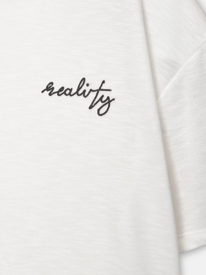 Moudda PULL & BEAR - T-Shirt Demi-Manches Qualité Rustique Parole Brodé - Tunisie 3
