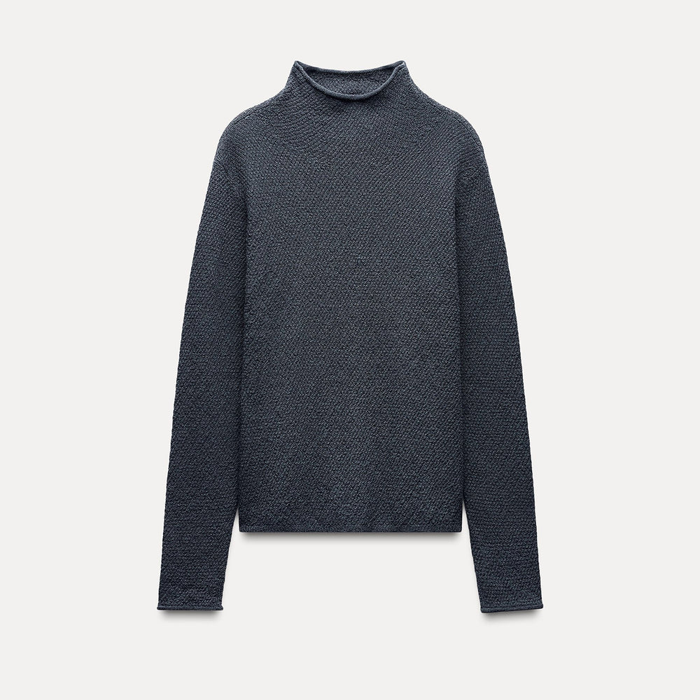 Moudda ZARA - Top en maille fantaisie, col Perkins - Tunisie 2