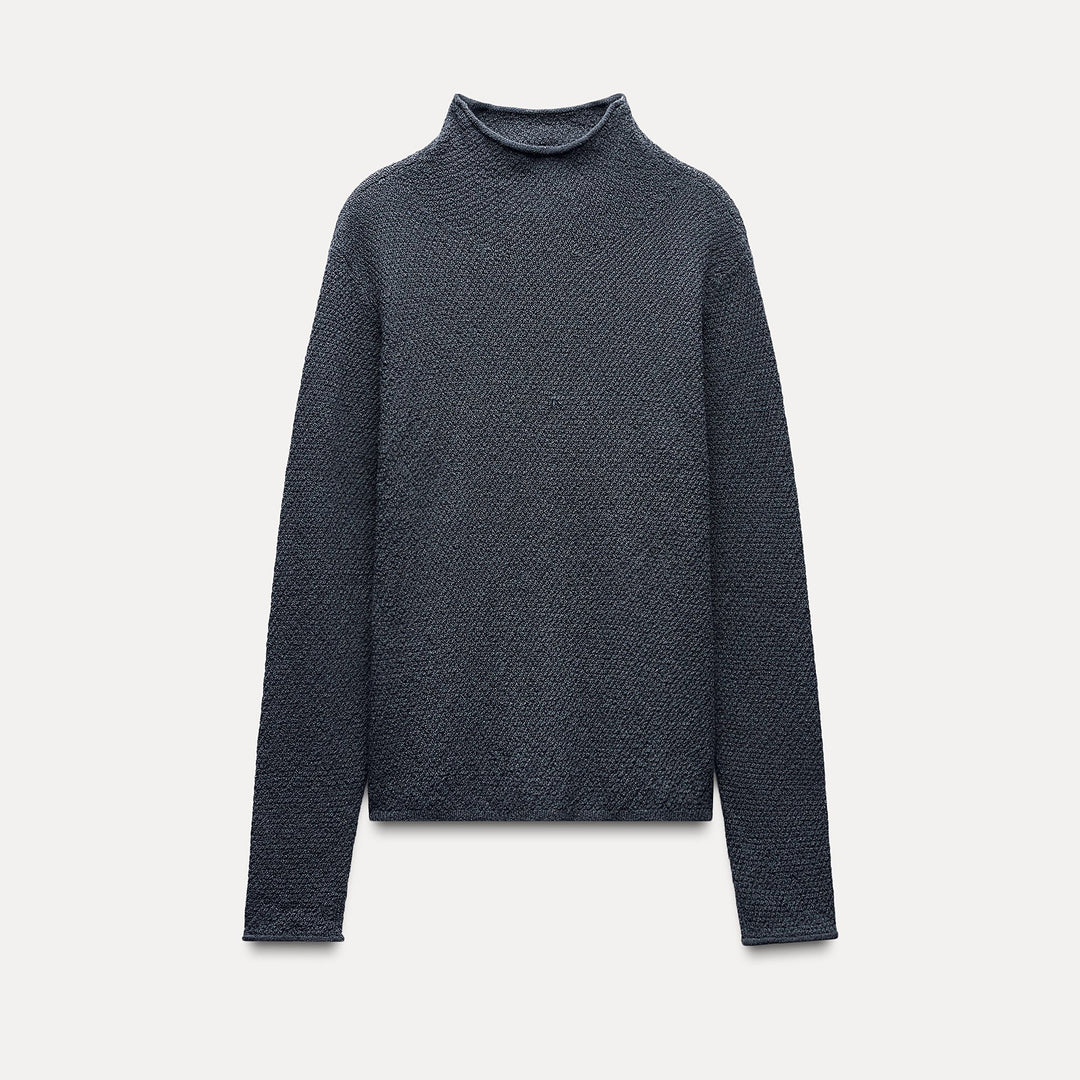 Moudda ZARA - Top en maille fantaisie, col Perkins - Tunisie 2