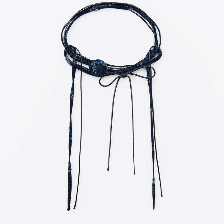 Moudda ZARA - Choker - Mini Fleur & Denim - Tunisie 1