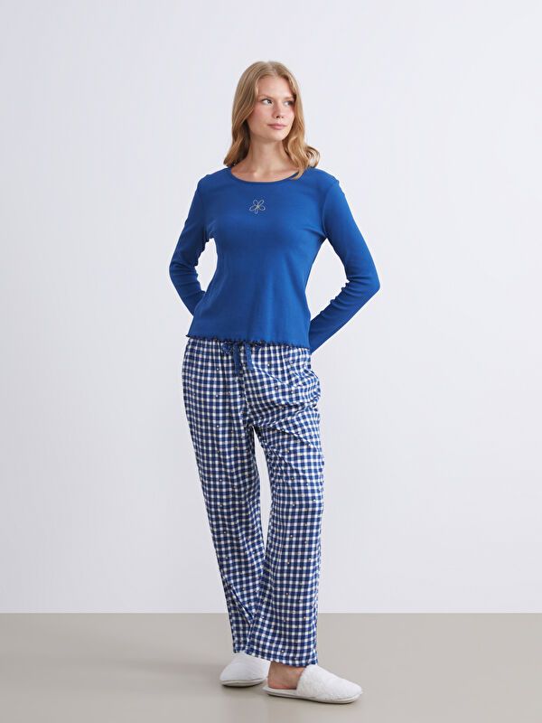 Moudda LC Waikiki - Pyjama tissé à manches longues pour Femmes - Tunisie 2