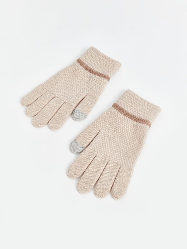 Moudda LC Waikiki - Gants tricot Femme Beige - Tunisie 1